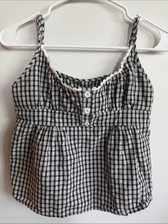 SHEIN Other - SHEIN Black & White Gingham Camisole Top